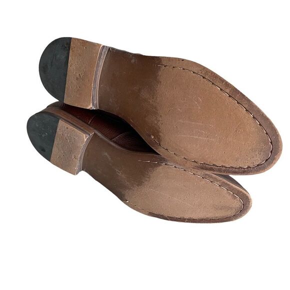 JOHNSTON & MURPHY Leather Chelsea Slip-On Ankle Boots Brown 9.5 - Picture 12 of 12